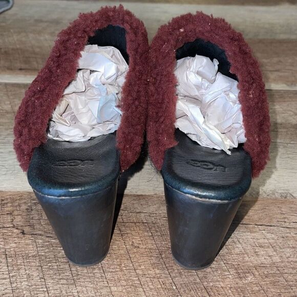 UGG Australia Adele Womens Suede Clog Heel Platform Style# 1006024 Black Size 8 - Picture 6 of 9